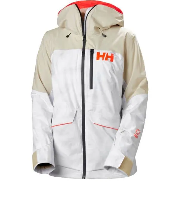 Helly Hansen W Powchaser Lifaloft Snow Jacket Snow Nmm Map Print