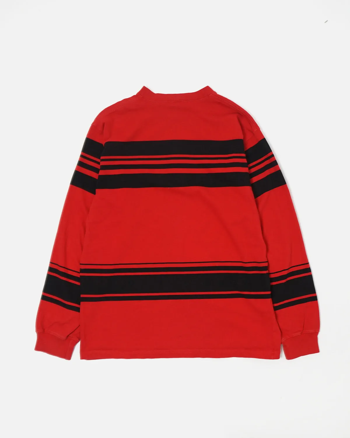 Henley Shirt L/S / Red Stripe