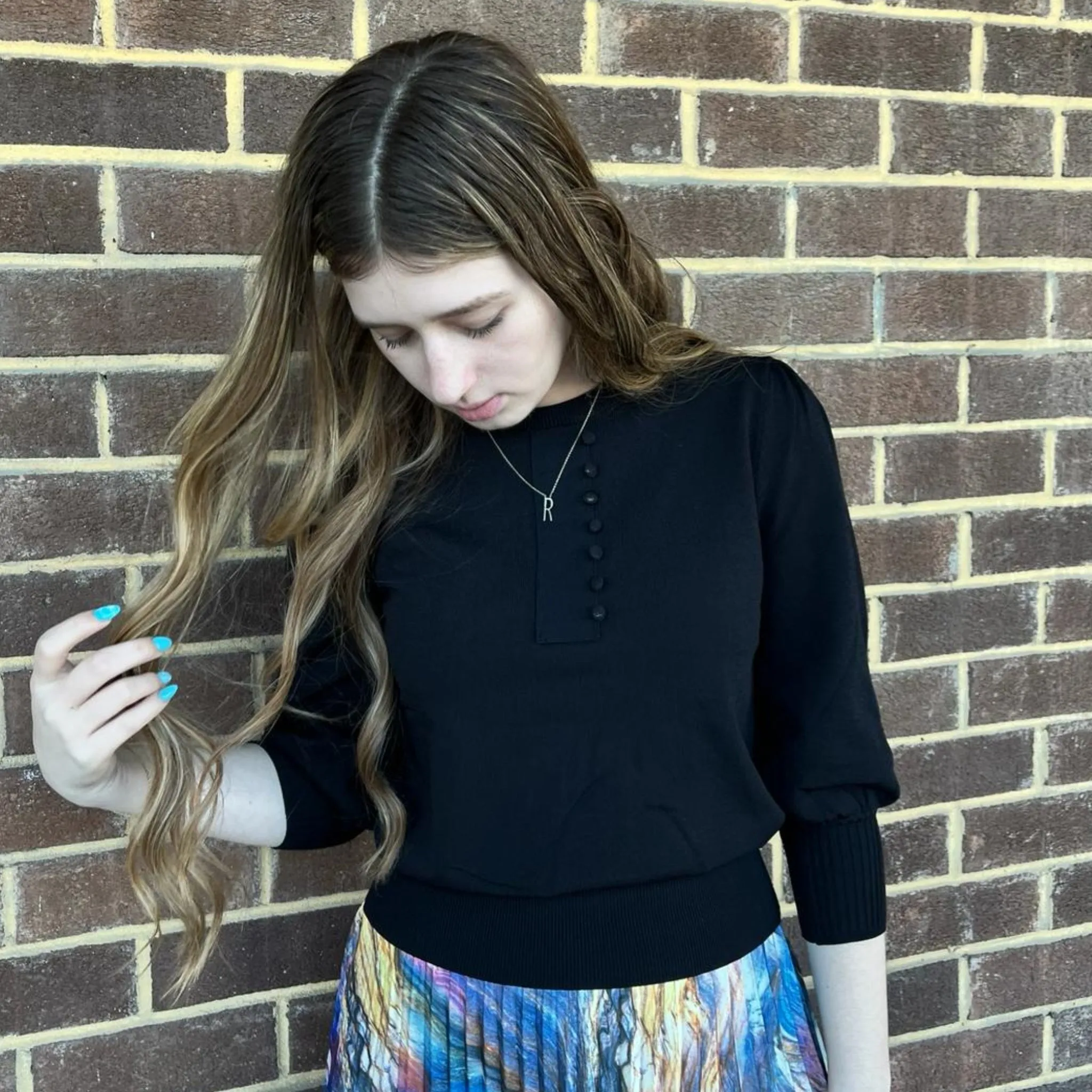 Henley Sweater Black