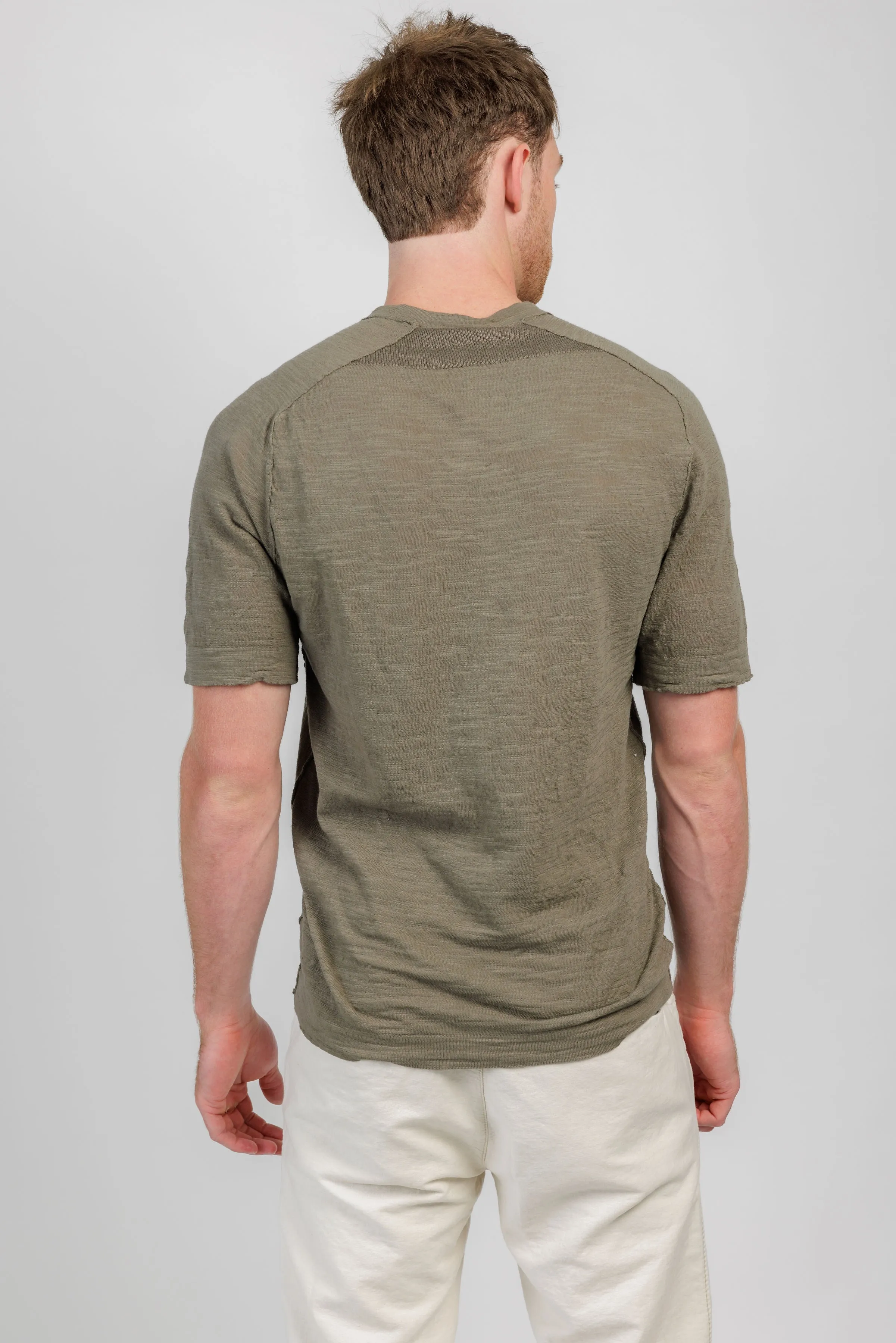 Henley T-Shirt in Steel Grey