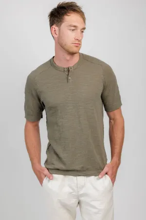 Henley T-Shirt in Steel Grey