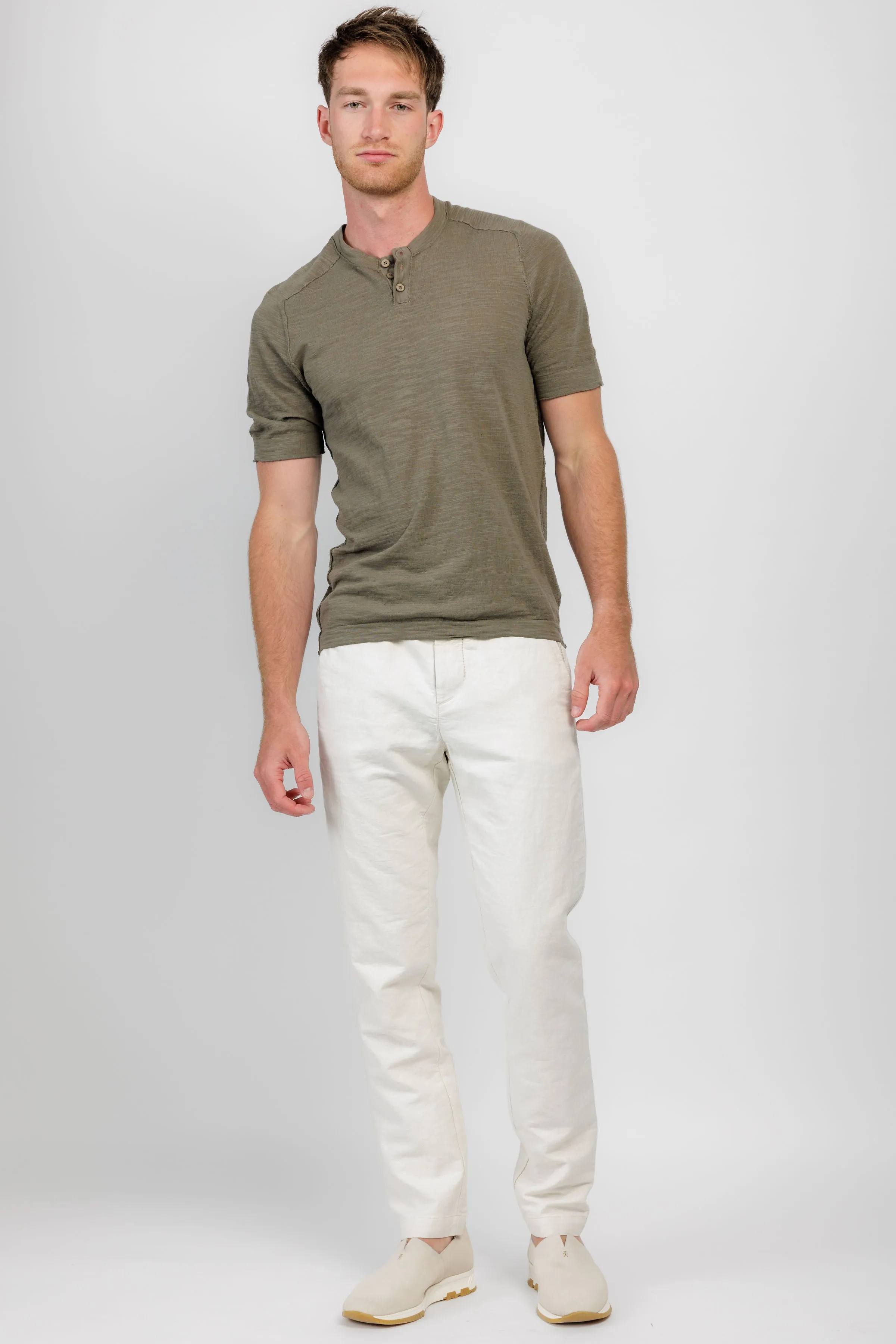 Henley T-Shirt in Steel Grey