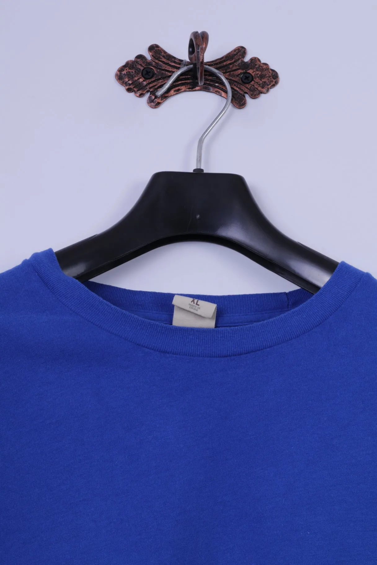 Hollister California Mens XL Long Sleeved Shirt Blue Cotton Stretch Henley Top