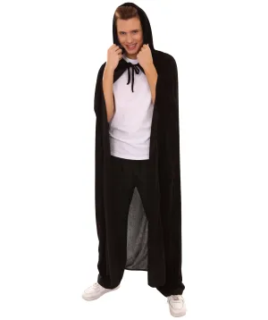 HPO Adult Men's Grim Reaper Hooded Cape Costume | Black Halloween Costume | Perfect for Cosplay | Flame-retardant Synthetic Fabric