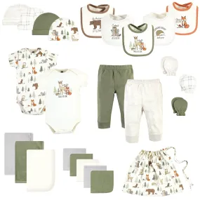Hudson Baby Layette Baby Starter Set 25pc, Forest Animals