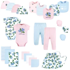 Hudson Baby Layette Baby Starter Set 25pc, Hydrangea