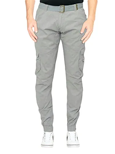 Hymen Legions Men's Regular Fit Solid Cargo Pants Off-White