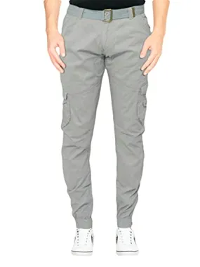 Hymen Legions Men's Regular Fit Solid Cargo Pants Off-White