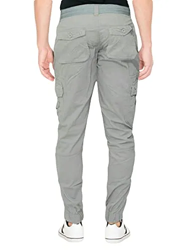 Hymen Legions Men's Regular Fit Solid Cargo Pants Off-White