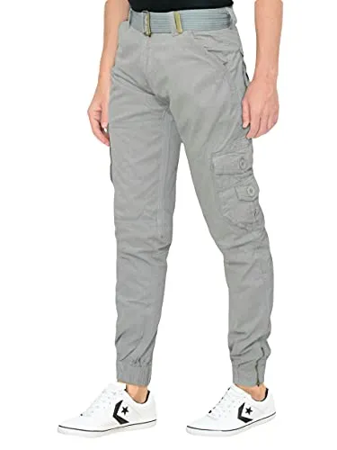 Hymen Legions Men's Regular Fit Solid Cargo Pants Off-White