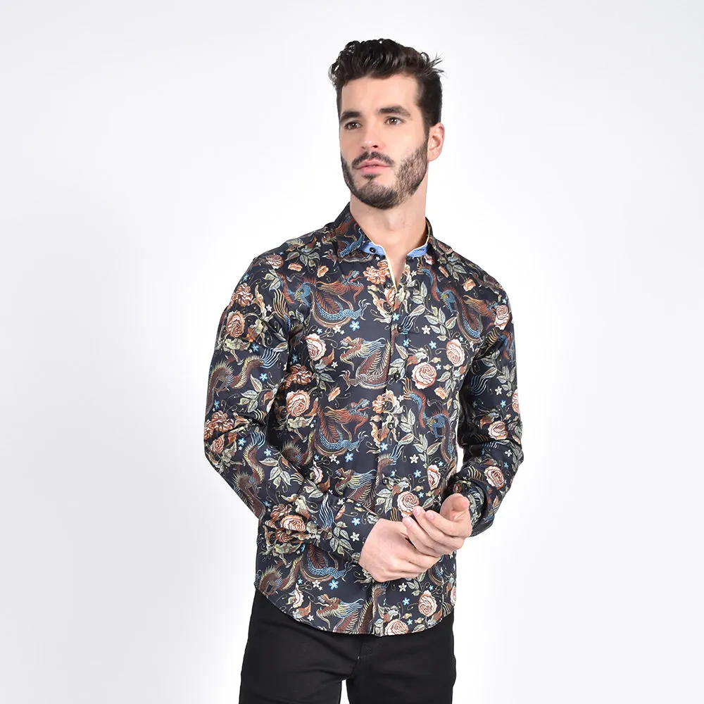 Imperial Dragon Tapestry Button Down Shirt