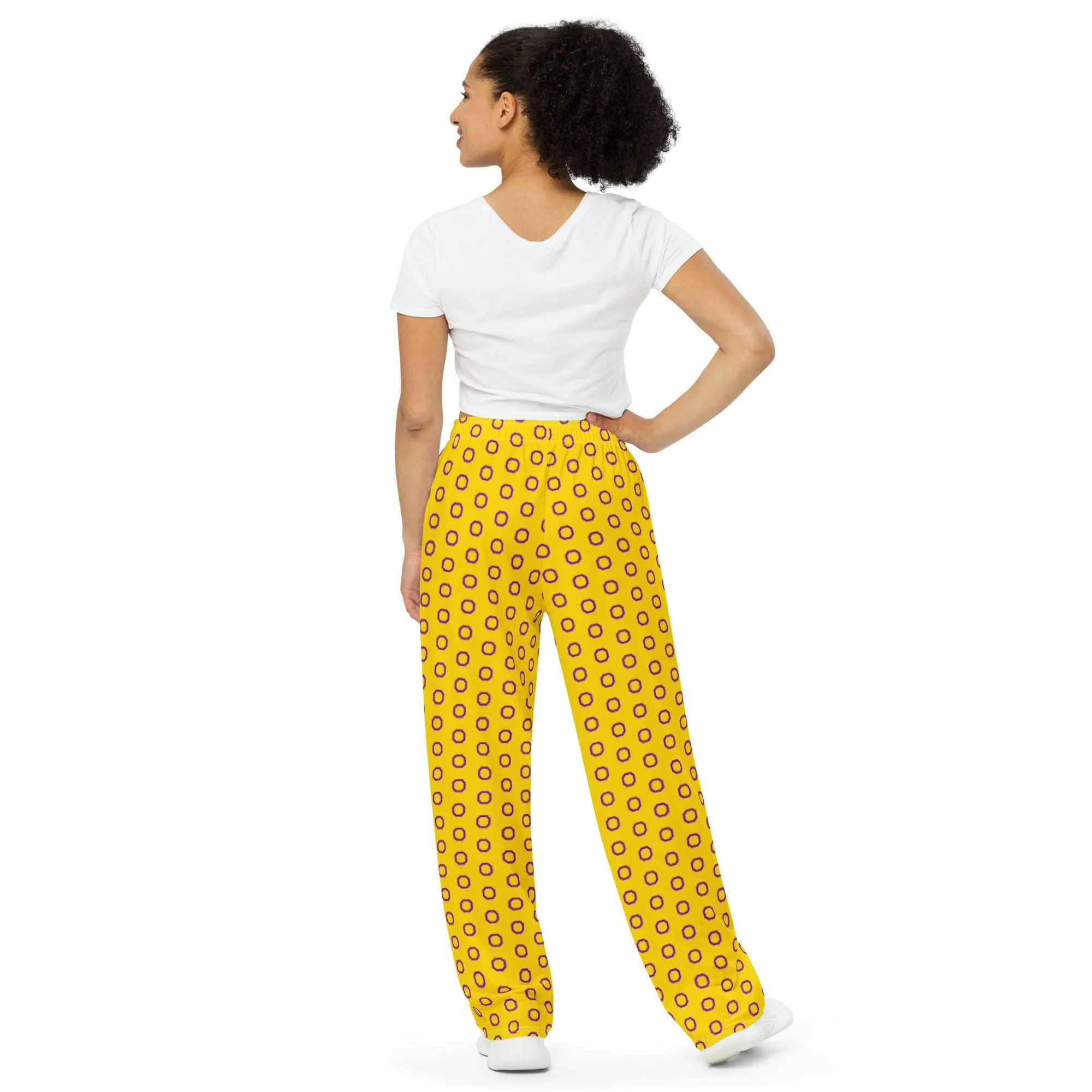 Intersex Pride Flag Wide-Leg Pants