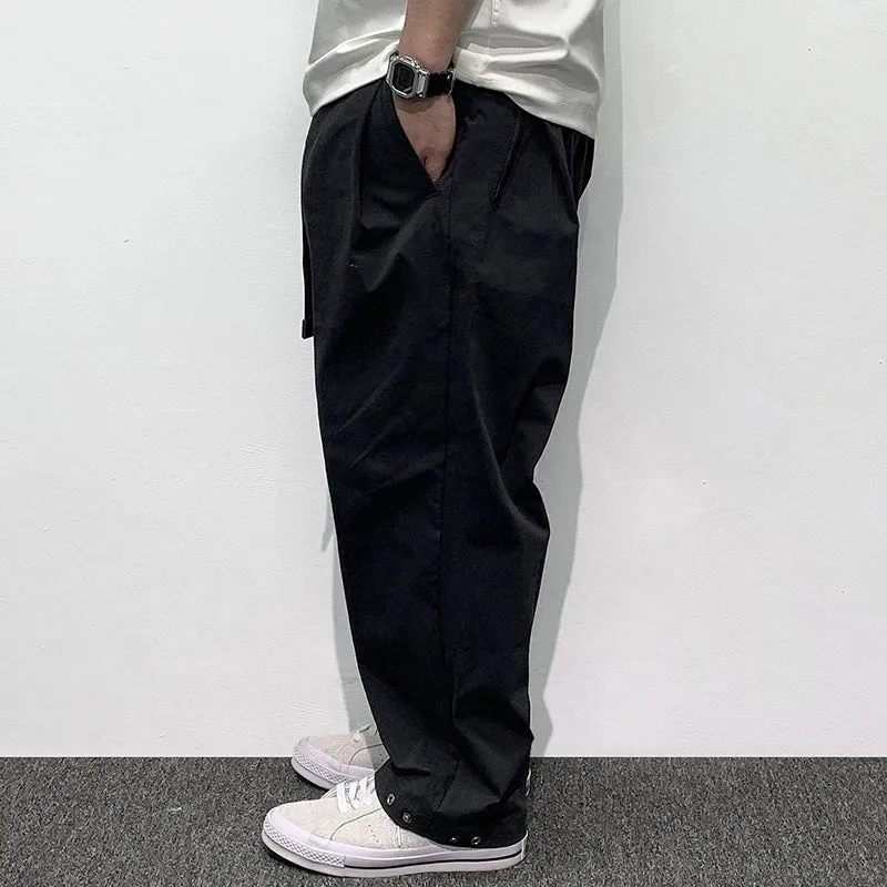 Japanese Streetwear Quick Drying Baggy Cargo Pants - Casual Trousers