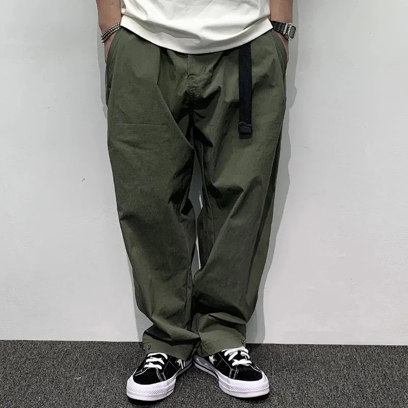 Japanese Streetwear Quick Drying Baggy Cargo Pants - Casual Trousers