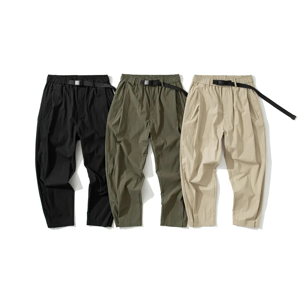 Japanese Streetwear Quick Drying Baggy Cargo Pants - Casual Trousers