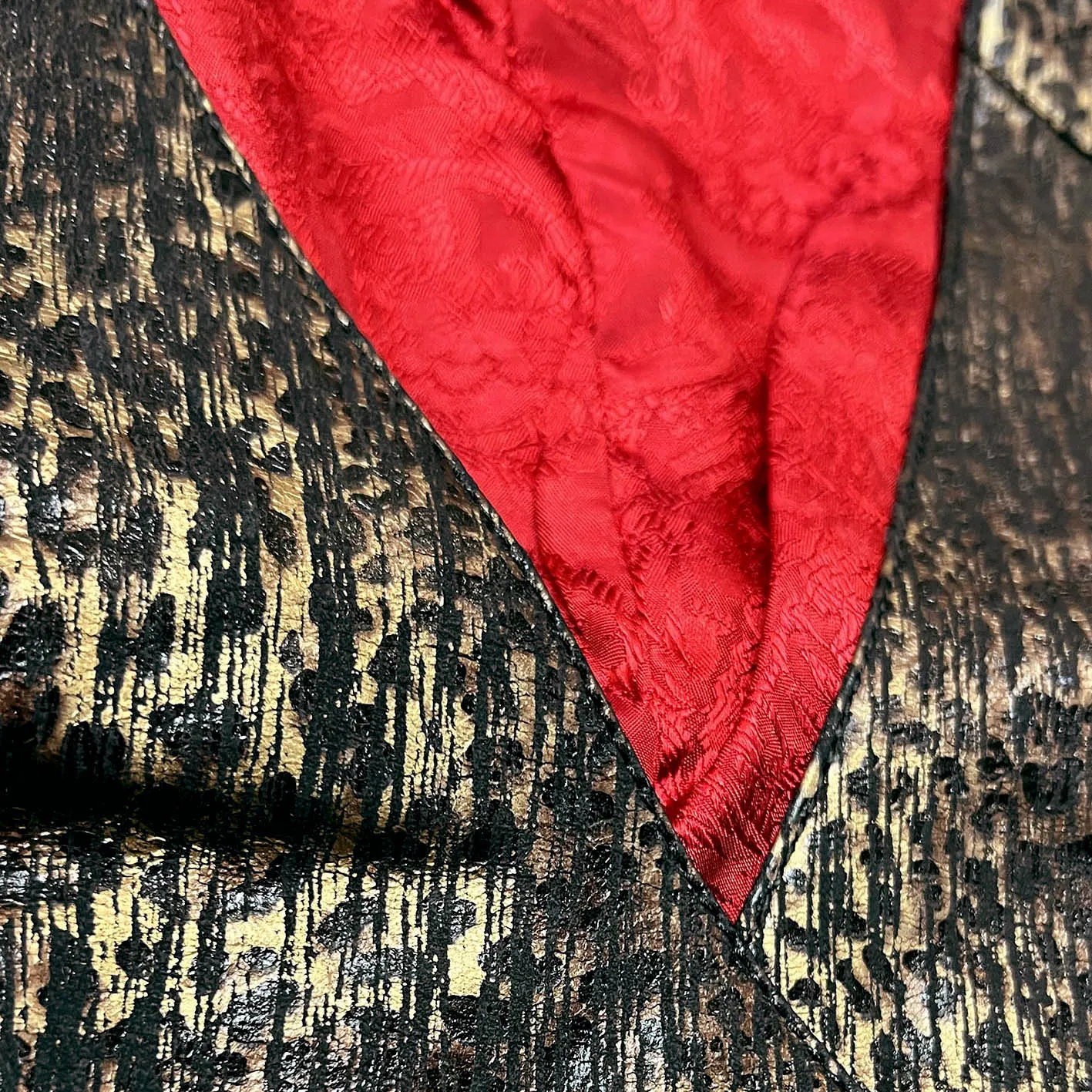 JEPKE Leather Waistcoat / Black Leopard