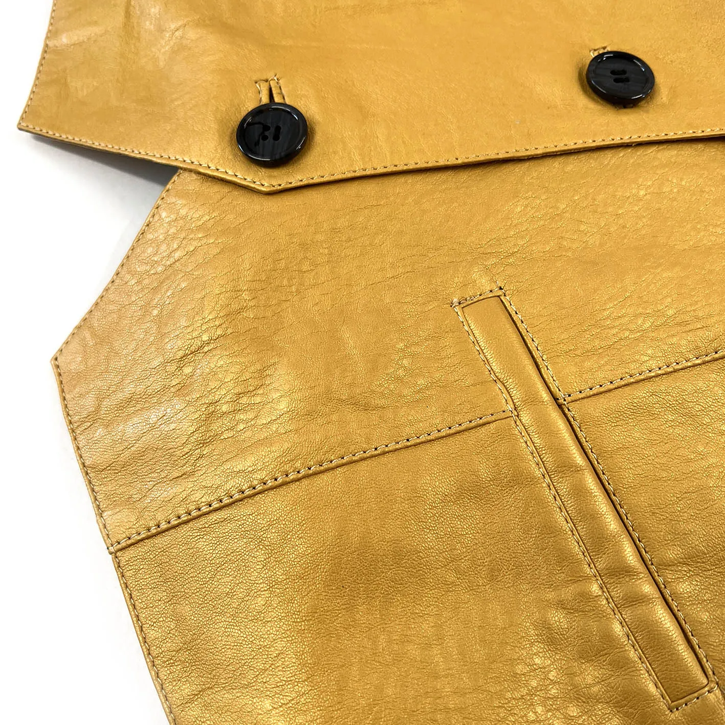 JEPKE Leather Waistcoat / Yellow Gold