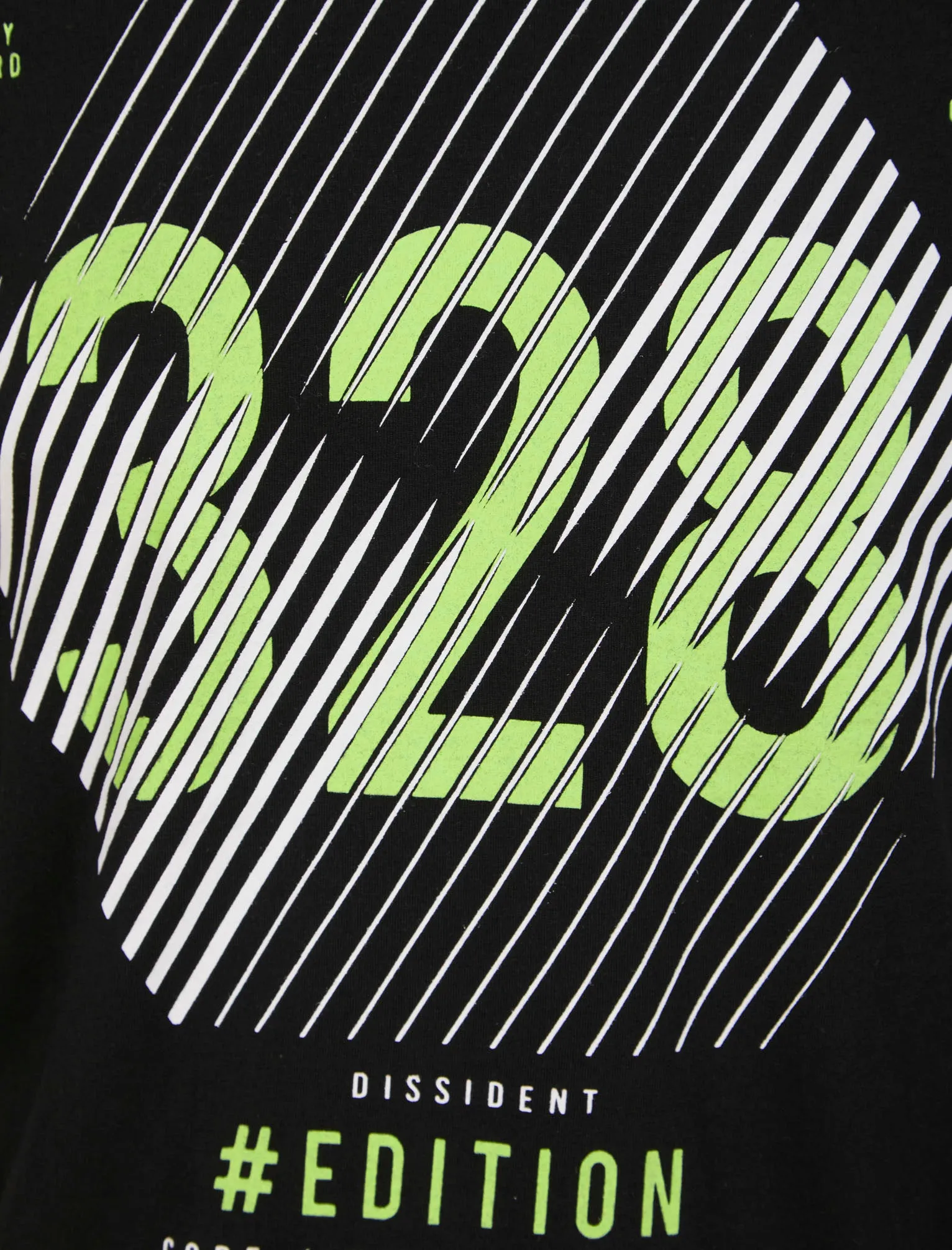 Keystone Motif Cotton Jersey Long Sleeve Top In Jet Black - Dissident