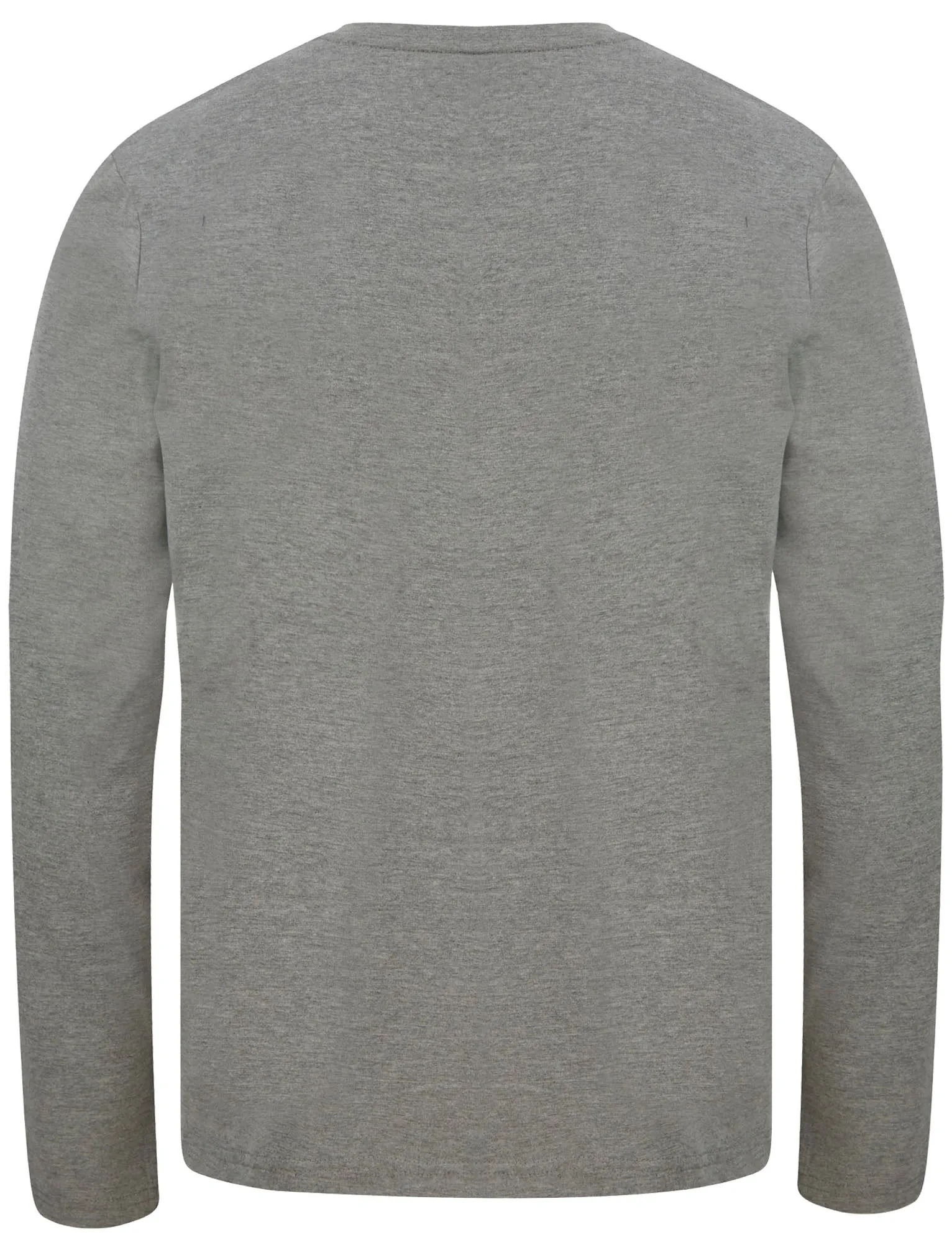 Keystone Motif Cotton Jersey Long Sleeve Top In Mid Grey Marl - Dissident