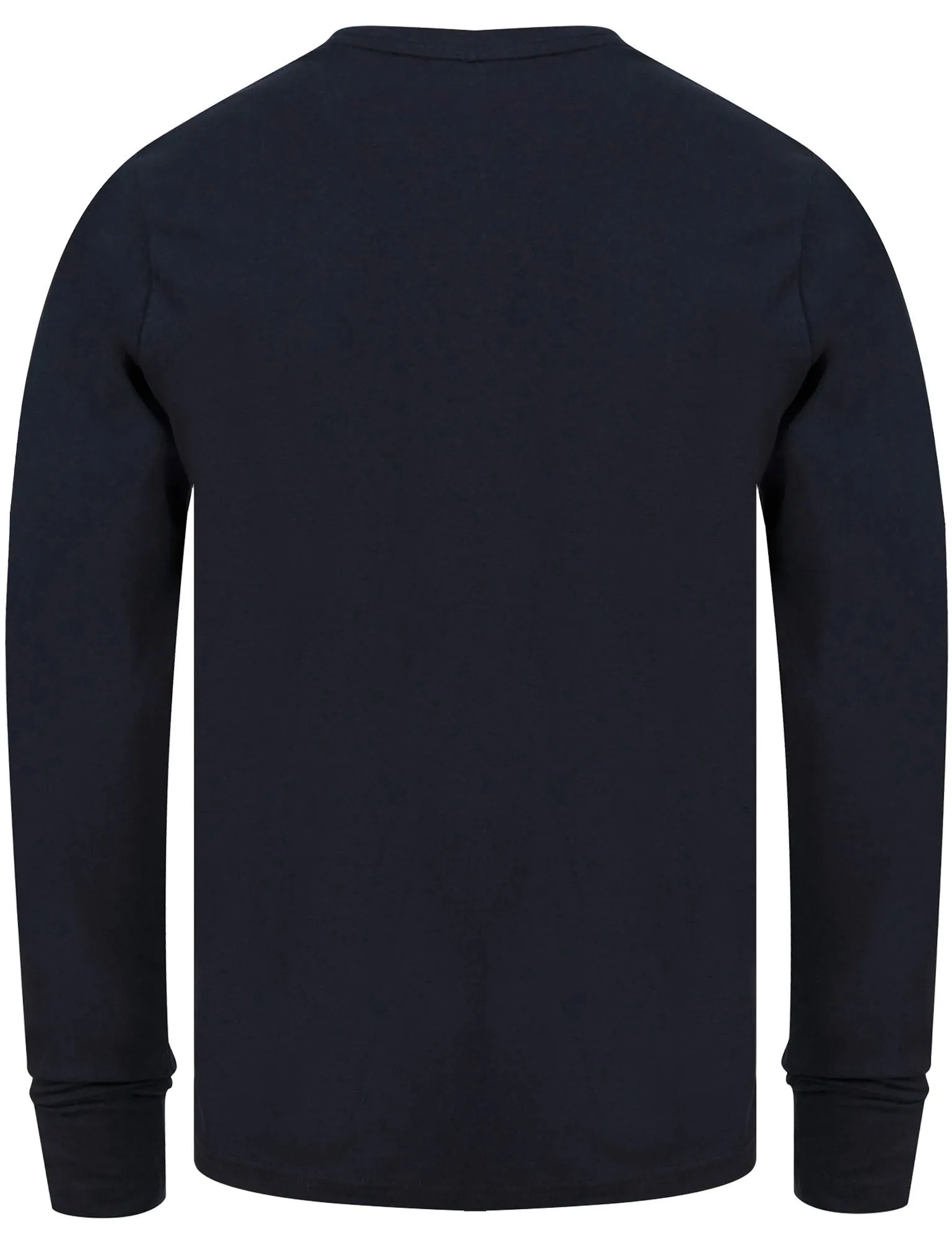 Keystone Motif Cotton Jersey Long Sleeve Top In Sky Captain Navy - Dissident