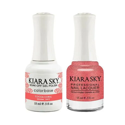 Kiara Sky Classic Gel & Polish Duo - #419 Cocoa Coral