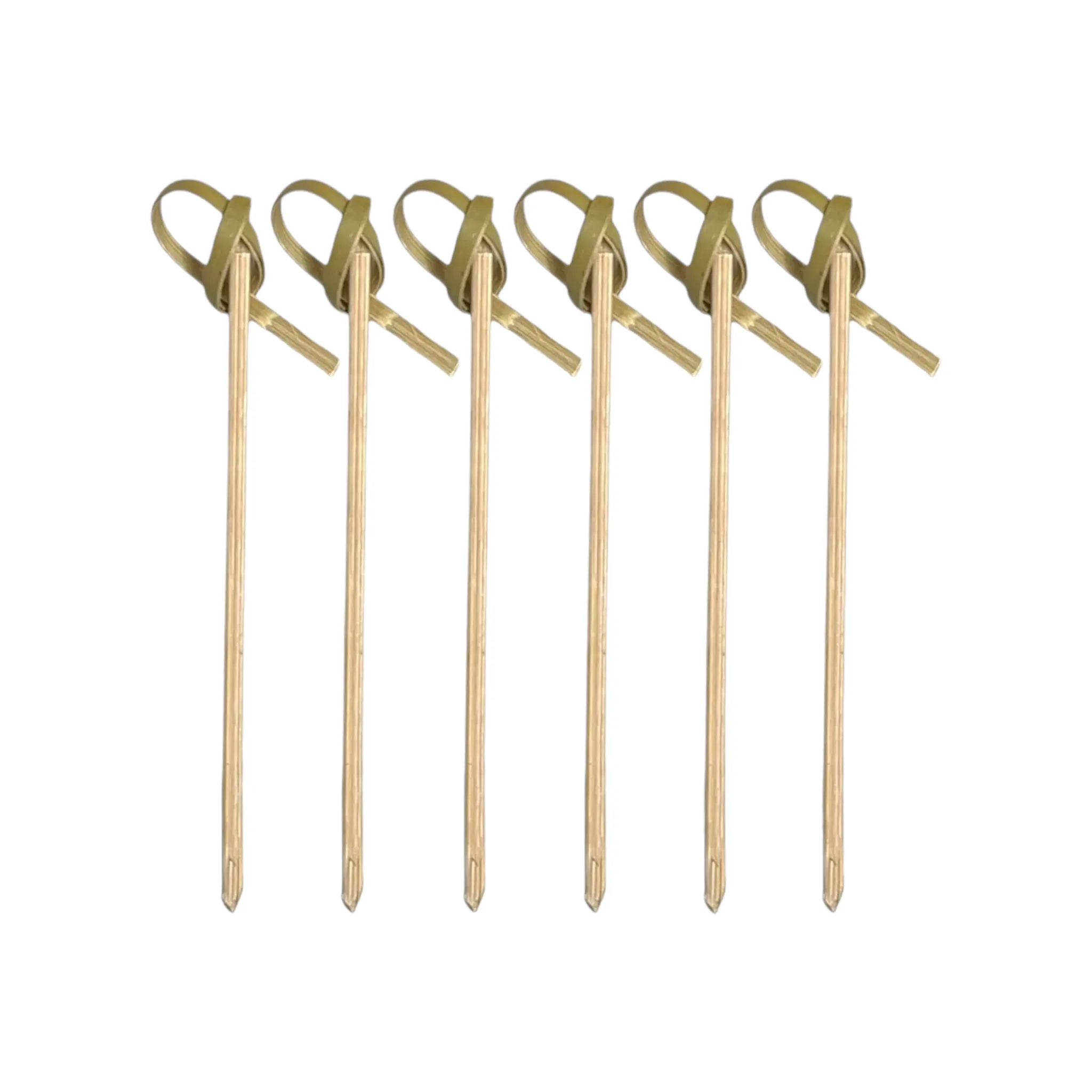 Knotted Bamboo Skewers 90mm Green 100pack