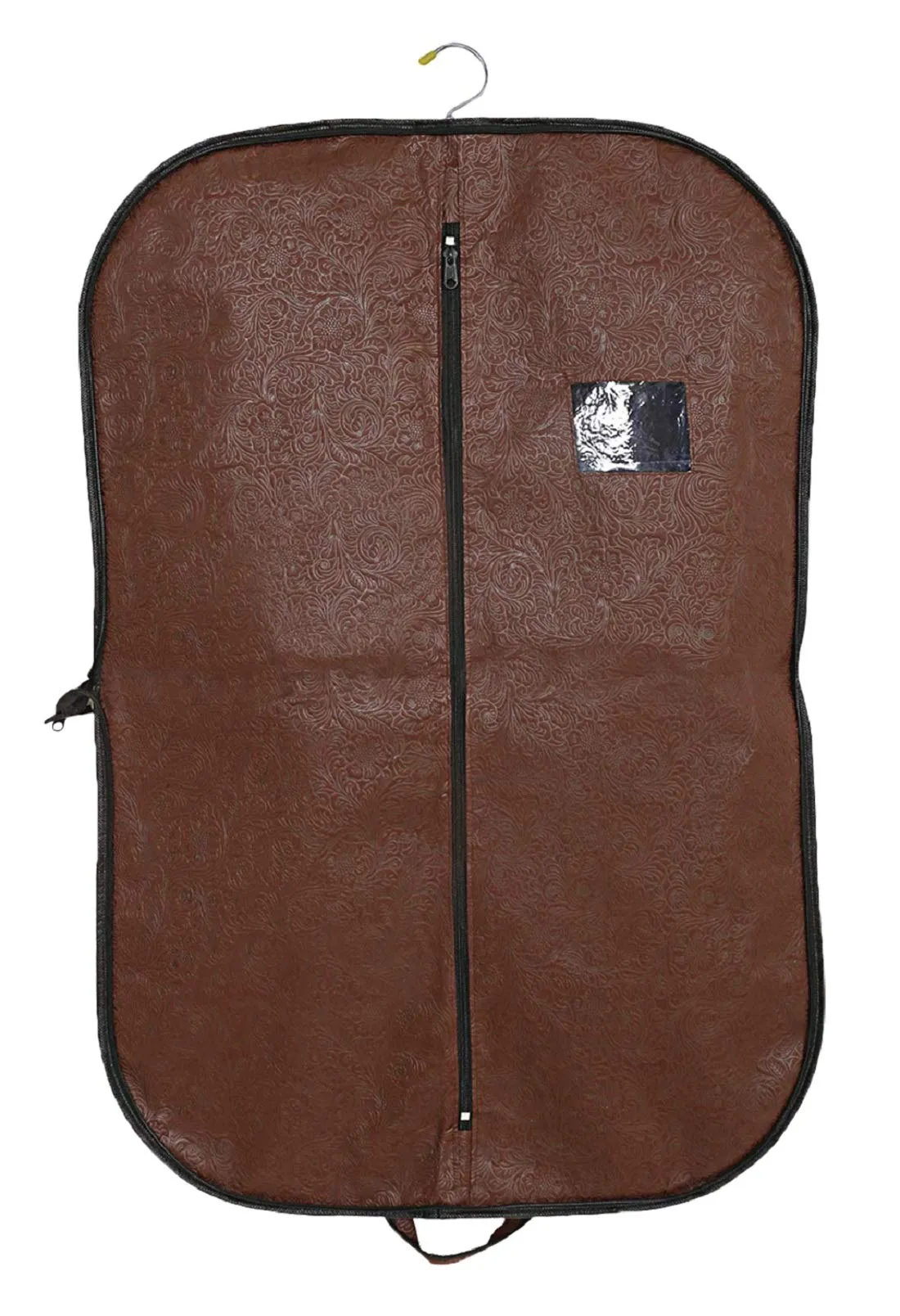 Kuber Industries Embossed Design 4 Pieces Foldable Non Woven Men's Coat Blazer Cover (Brown) -CTKTC43486