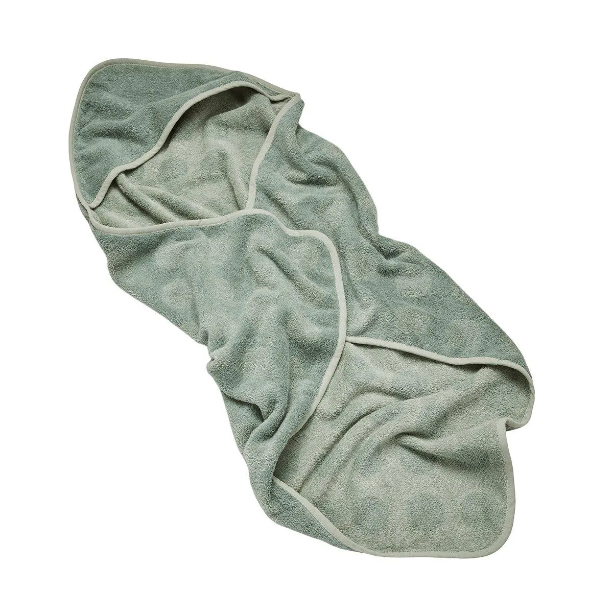 Leander Hoodie Bathcape Organic | Sage Green