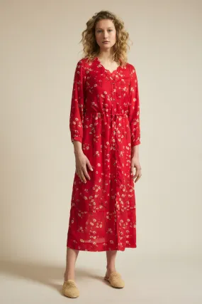 Long Tencel Printed Dress Lanius