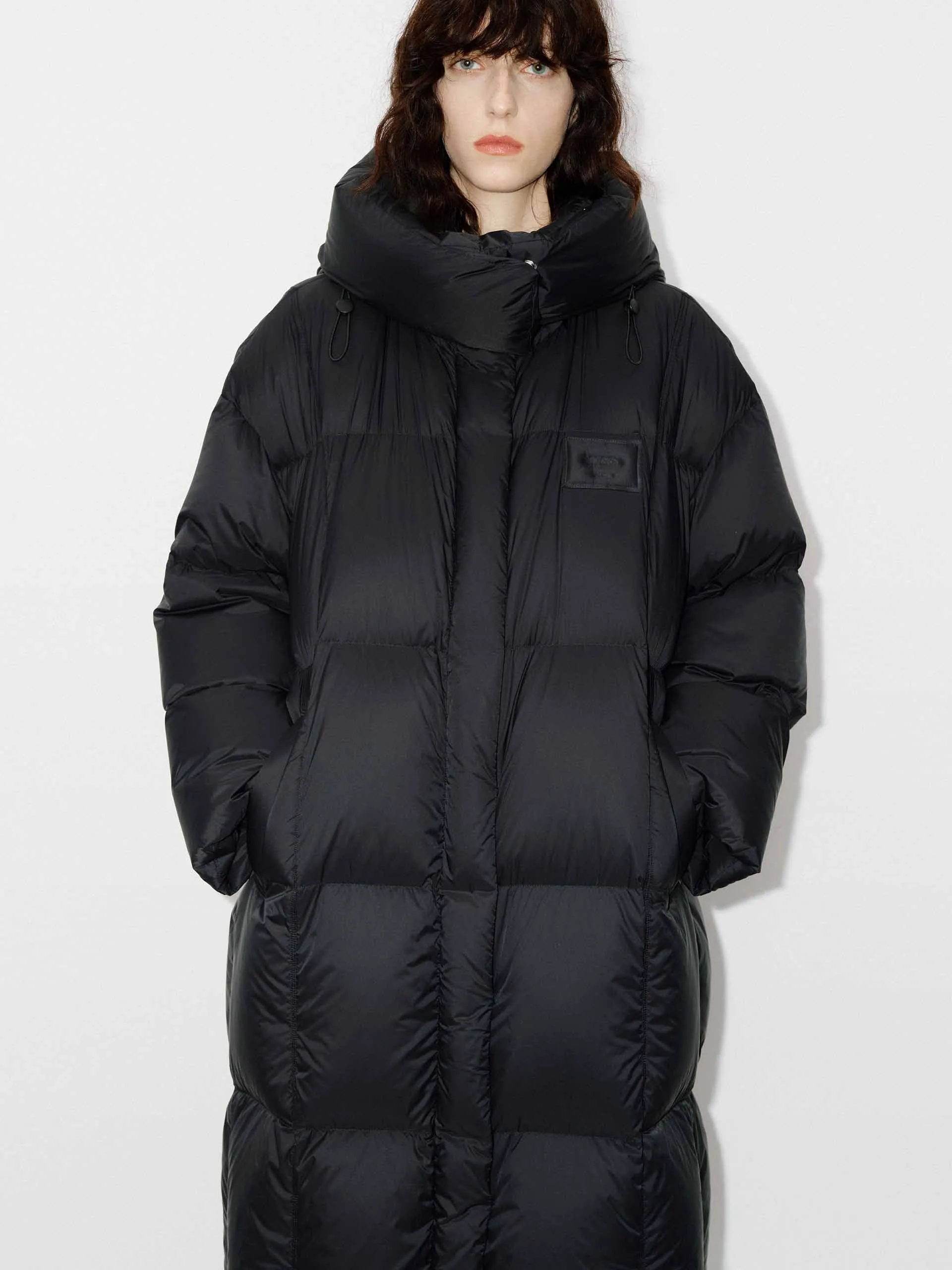 Longline Hooded Down Coat