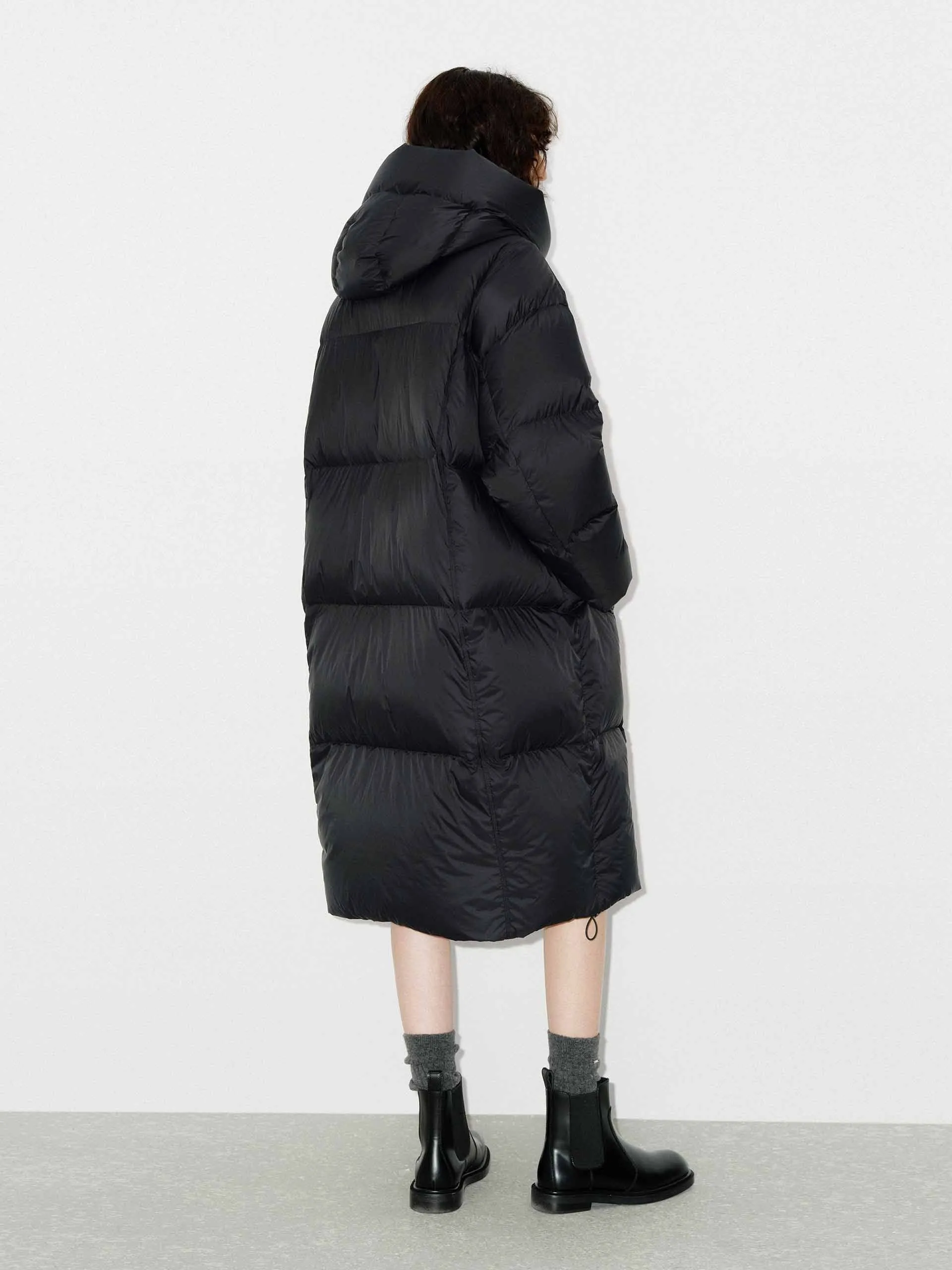 Longline Hooded Down Coat