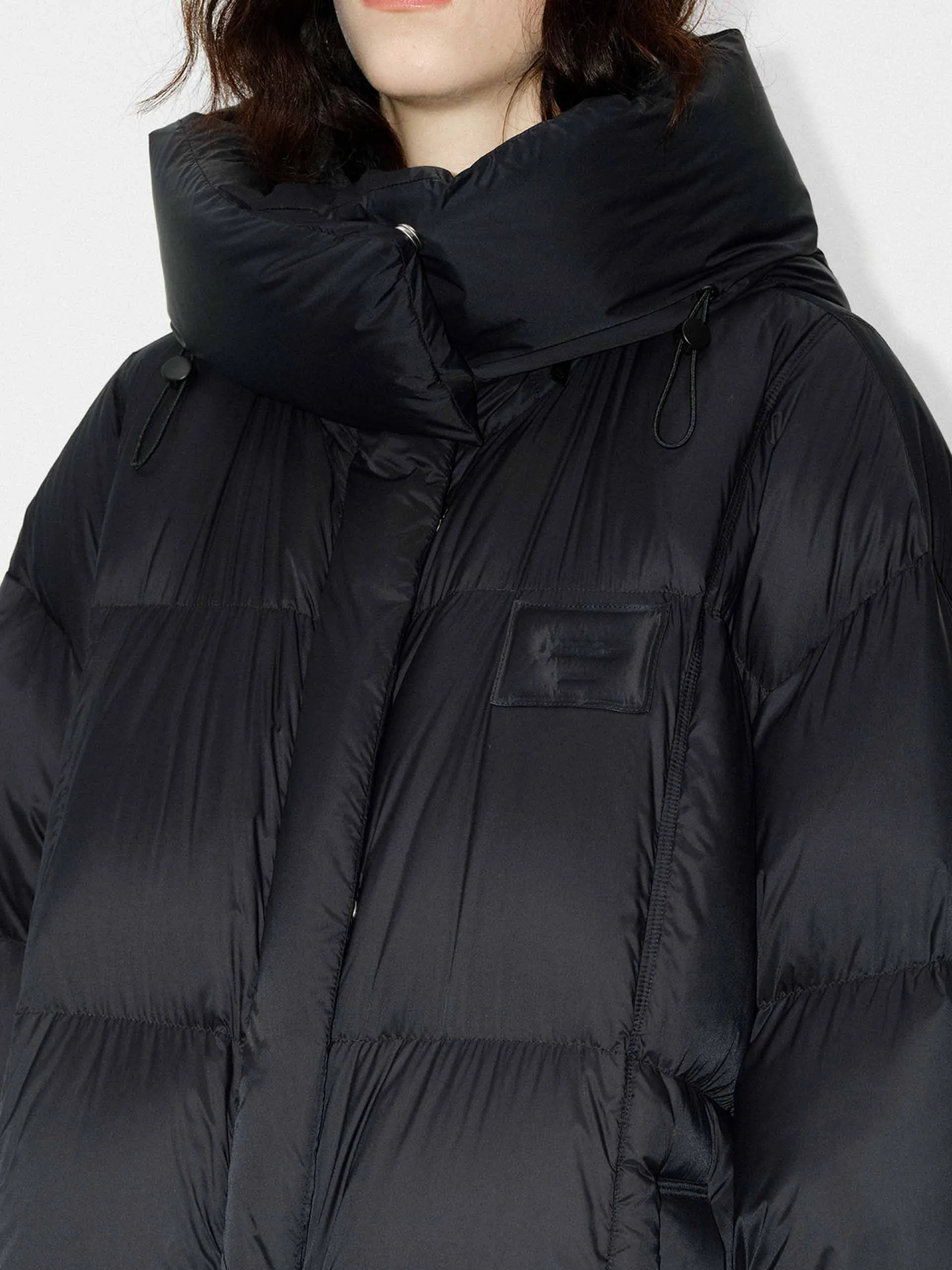 Longline Hooded Down Coat