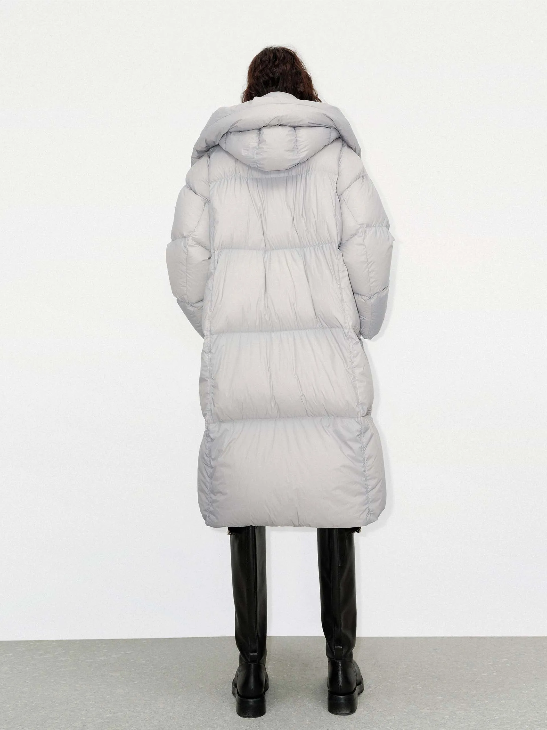 Longline Hooded Down Coat