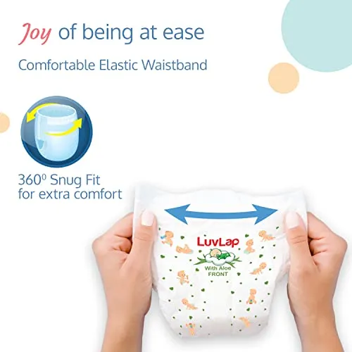 LuvLap Pant Style Baby Diapers, Large (L), 32 Count, For babies of Upto 9-14Kg with Aloe Vera Lotion for rash protection, with upto 12hr protection, Diapers