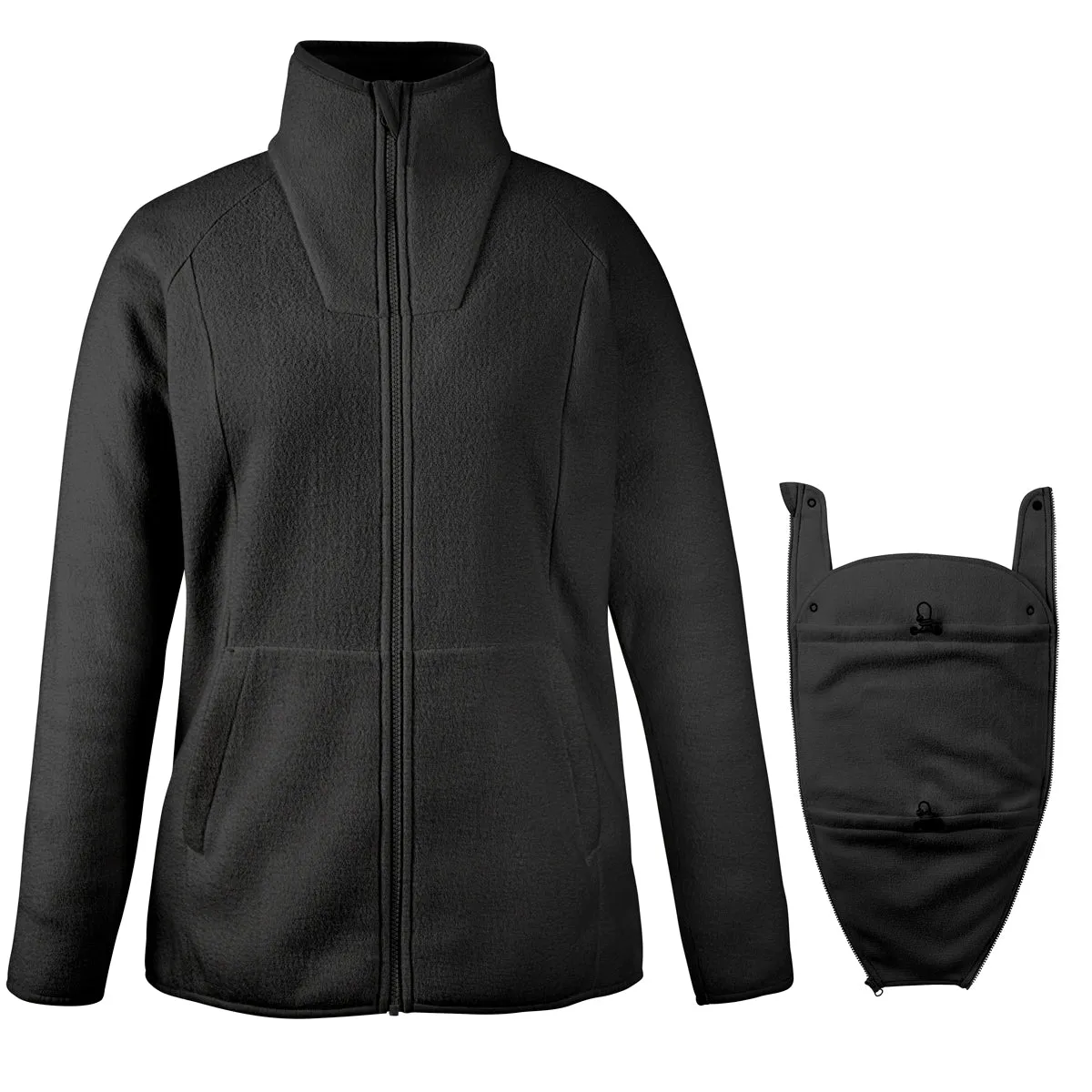 Mamalila Basel Fleece Babywearing Jacket Black