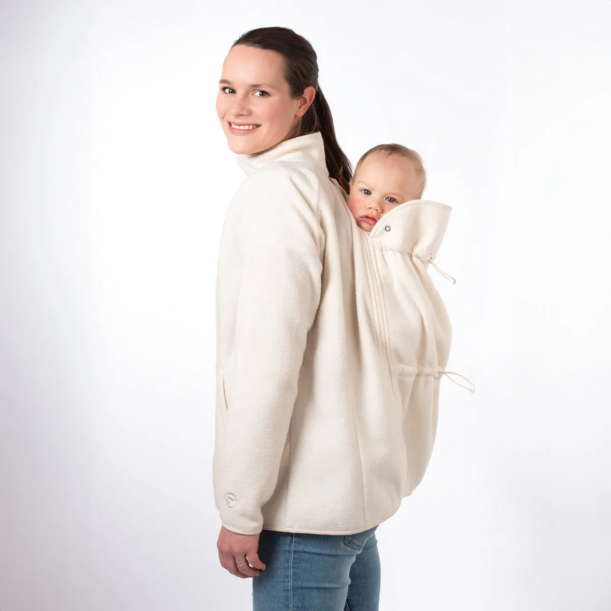 Mamalila Basel Fleece Babywearing Jacket Off-White