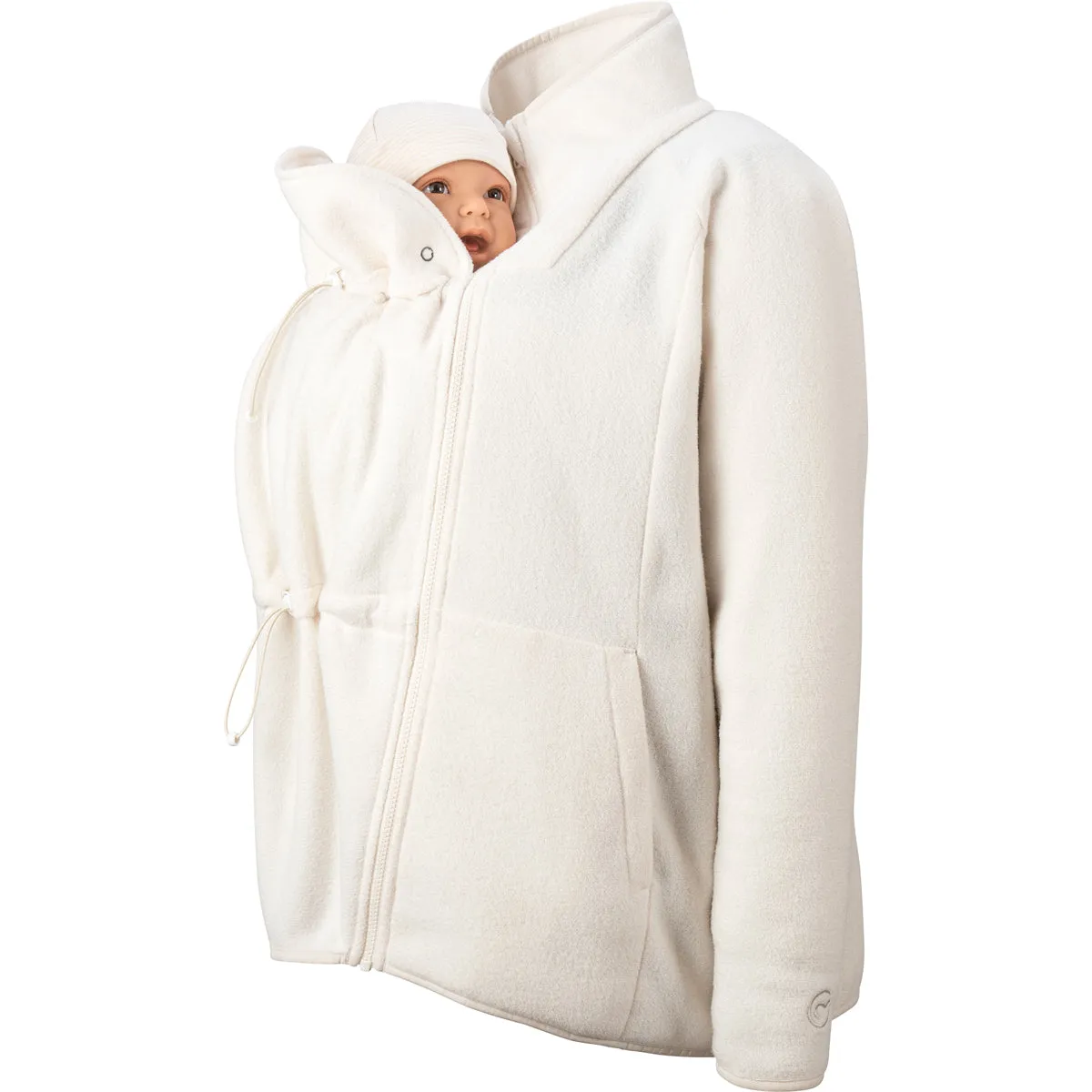 Mamalila Basel Fleece Babywearing Jacket Off-White