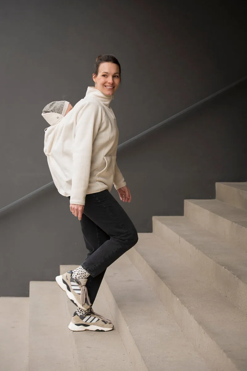 Mamalila Basel Fleece Babywearing Jacket Off-White