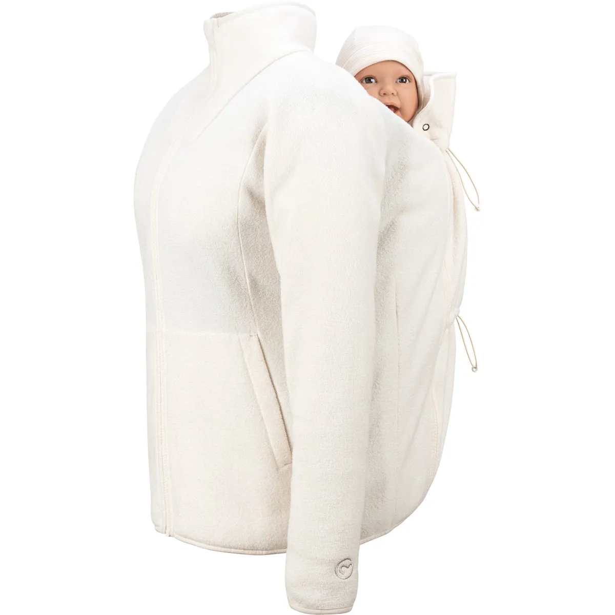 Mamalila Basel Fleece Babywearing Jacket Off-White
