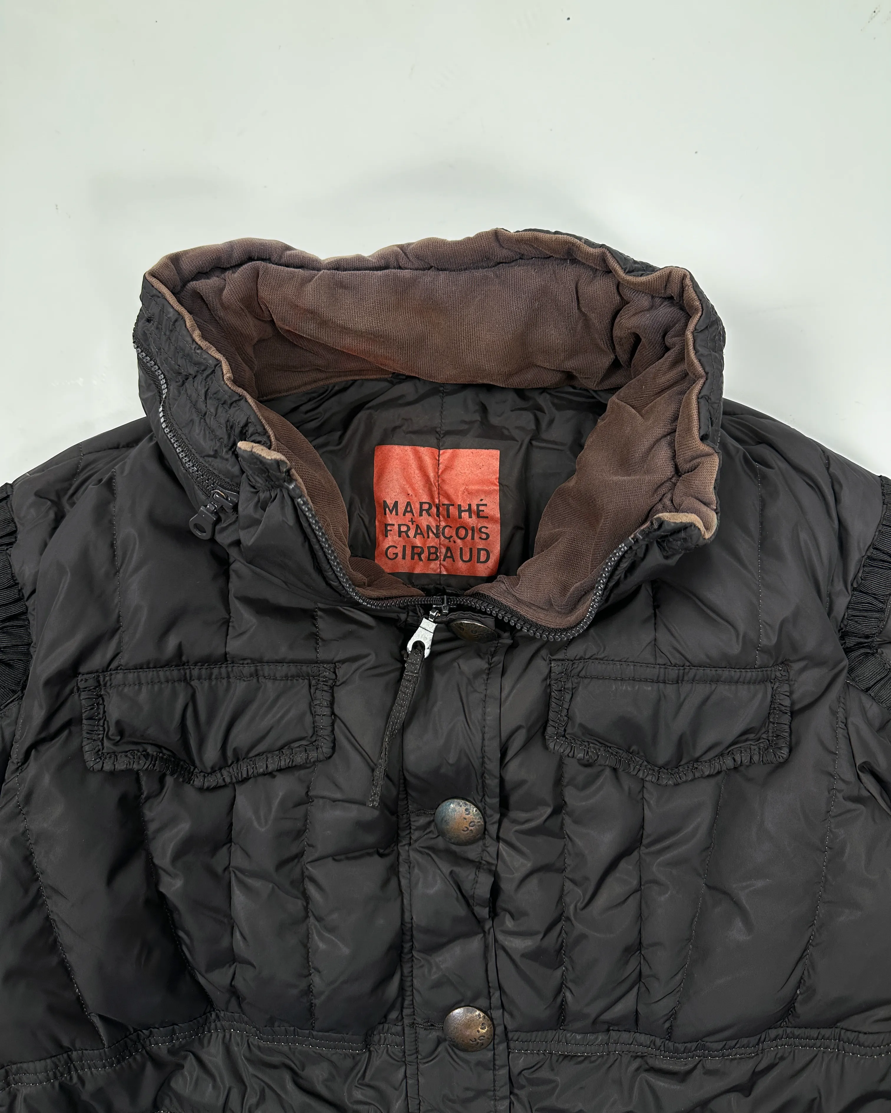 Marithé Francois Girbaud Travel Brown Stuffed Jacket 2000's