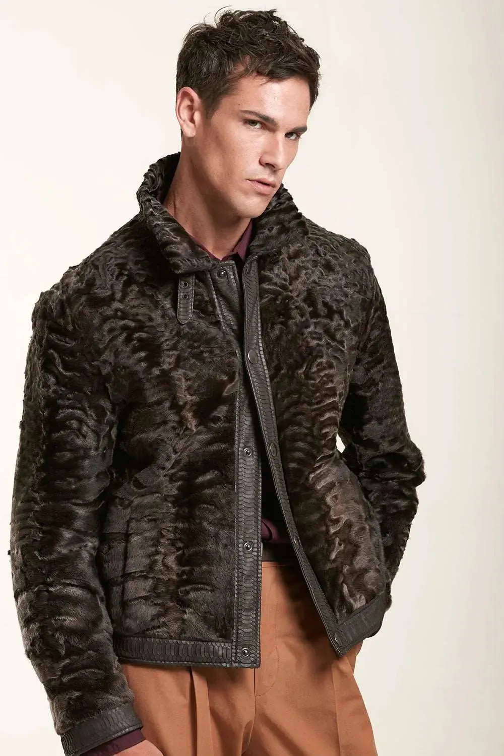 Men fur jacket