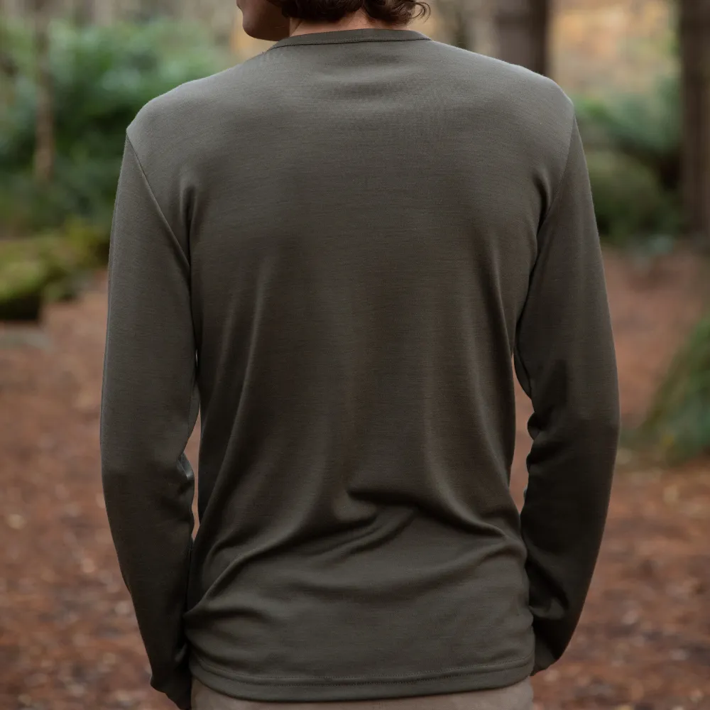 Men’s Tasmanian Merino 220 Henley Long Sleeve Top