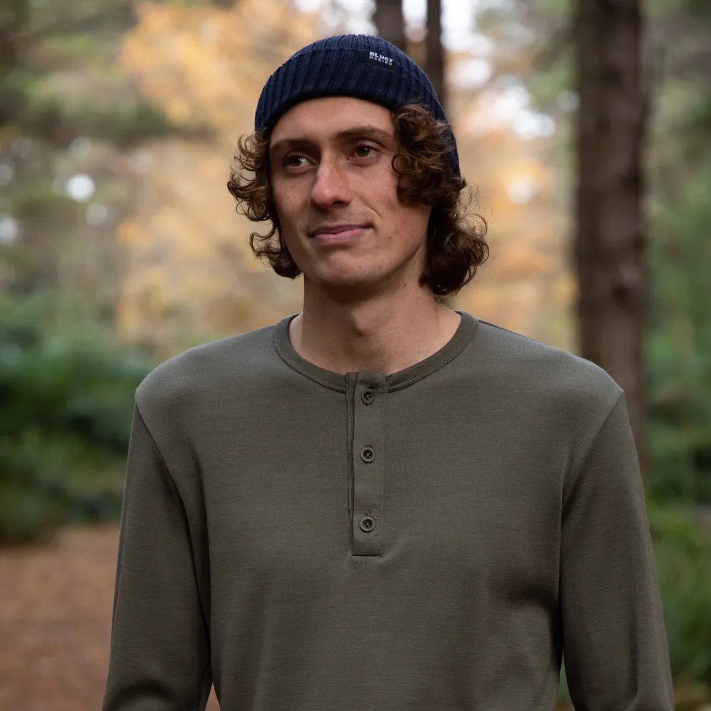 Men’s Tasmanian Merino 220 Henley Long Sleeve Top