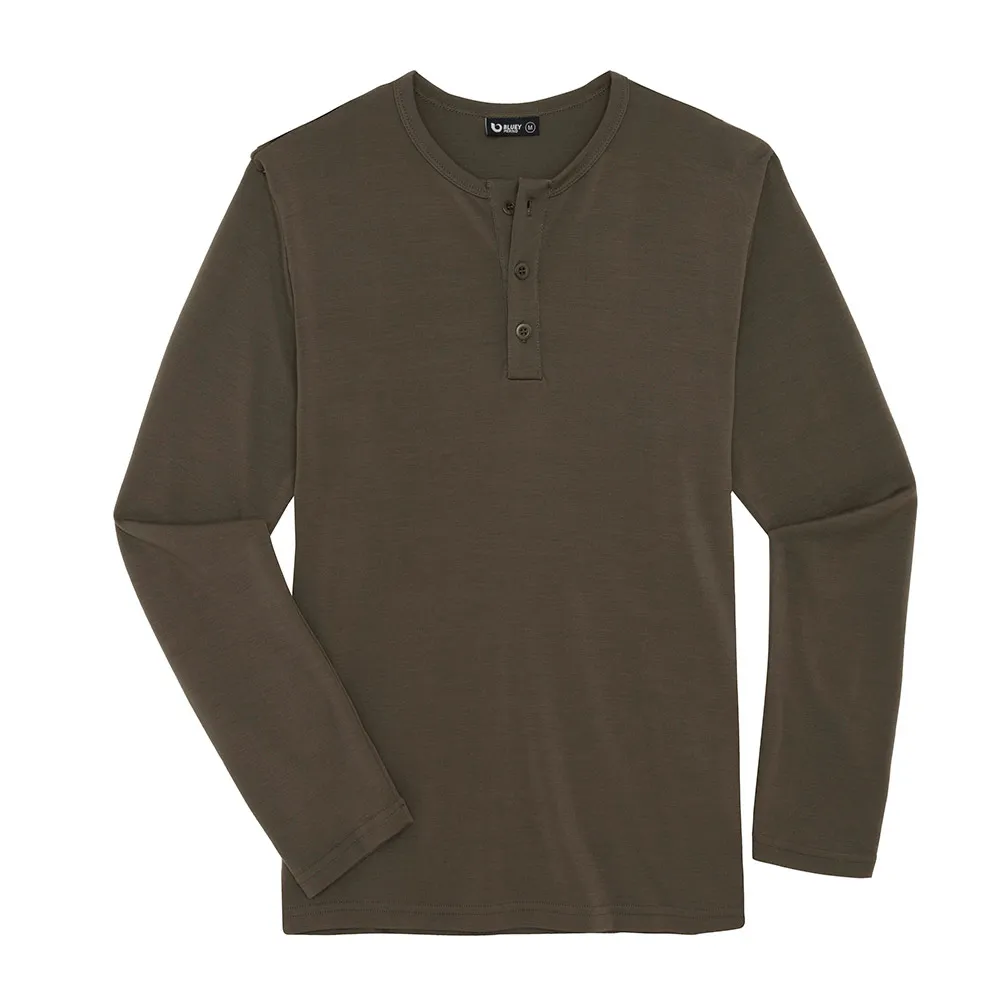 Men’s Tasmanian Merino 220 Henley Long Sleeve Top