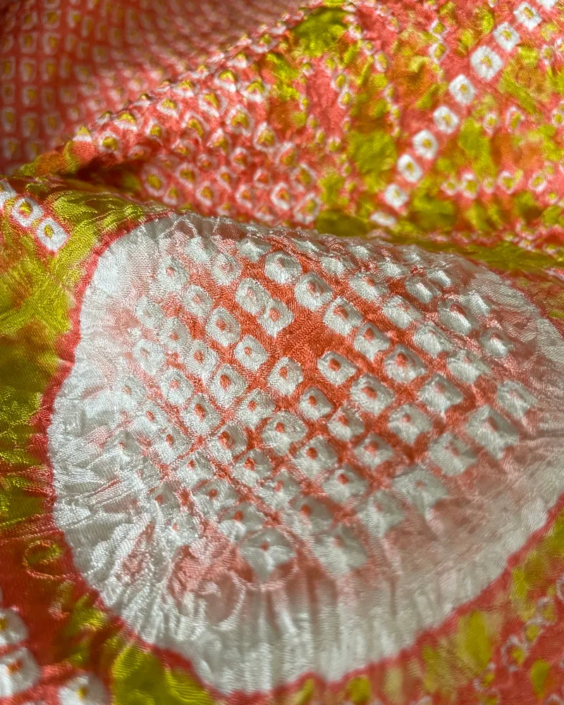 Morning Glory Flower of Shibori Haori Kimono Jacket