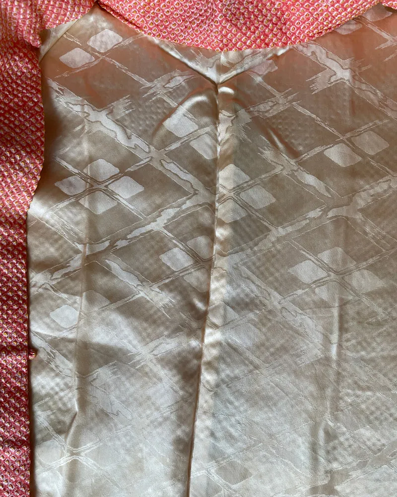 Morning Glory Flower of Shibori Haori Kimono Jacket