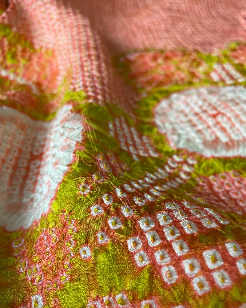 Morning Glory Flower of Shibori Haori Kimono Jacket