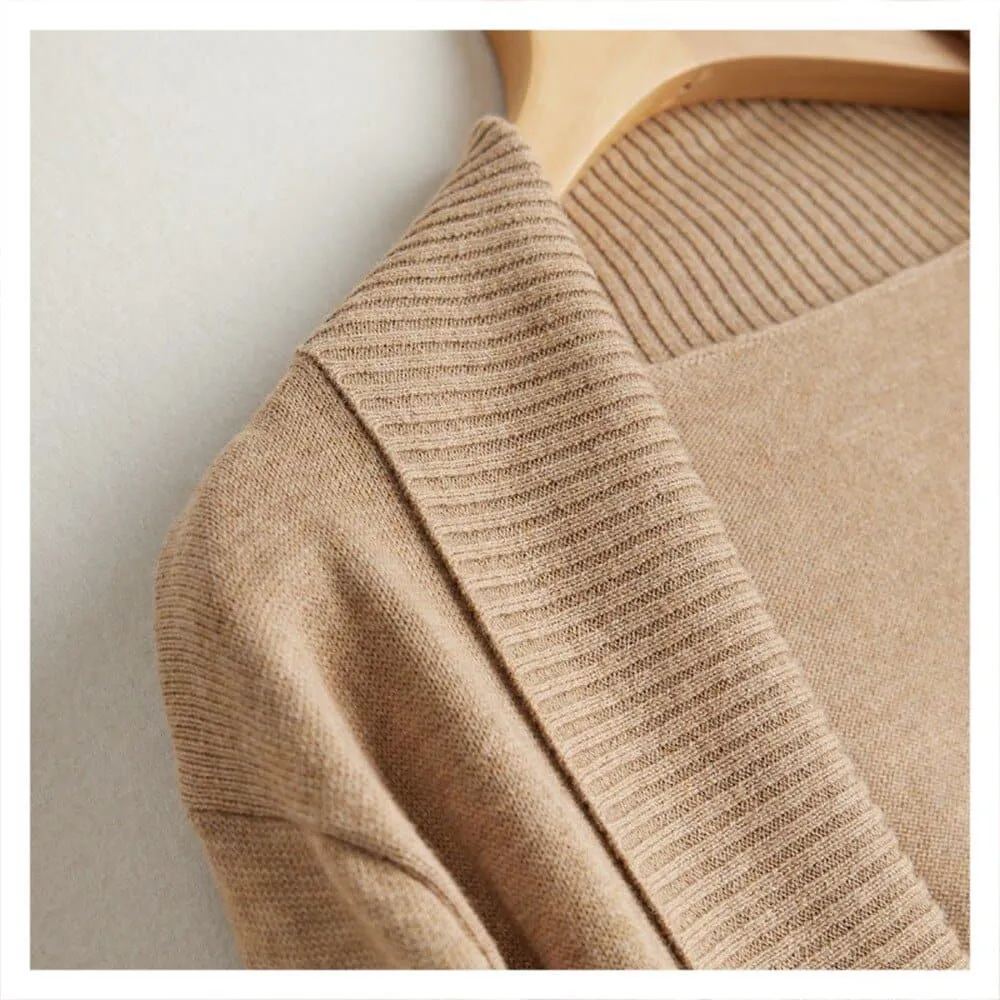 Mulberry Silk Knitted Sweater - Cozy, Elegant, and Versatile for Autumn