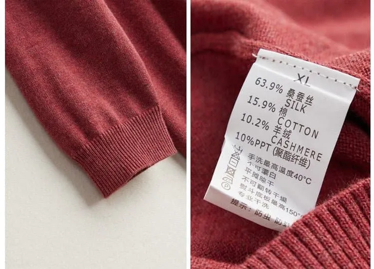 Mulberry Silk Knitted Sweater - Cozy, Elegant, and Versatile for Autumn