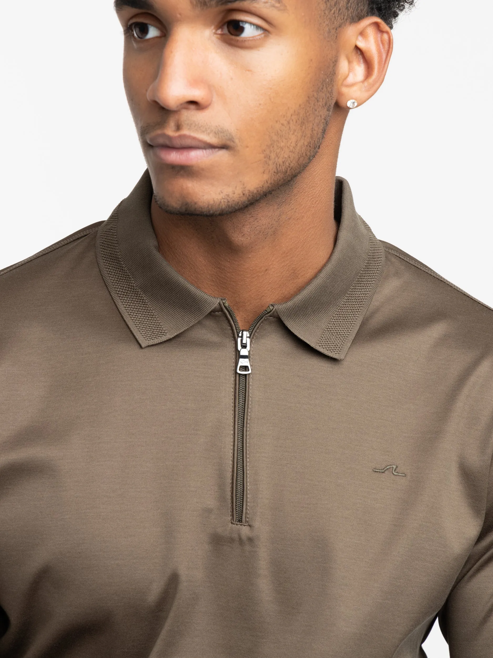 Musk Green Aqua Interlock Cotton Polo Shirt